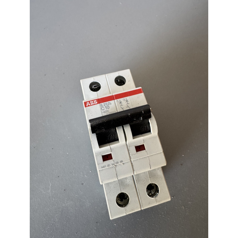 Disjoncteur bipolaire ABB S202L-C 10 A