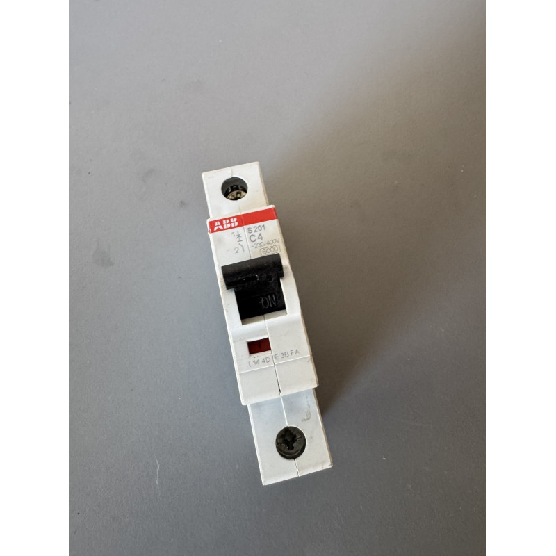 Disjoncteur monophasé ABB S201-C4 4 A