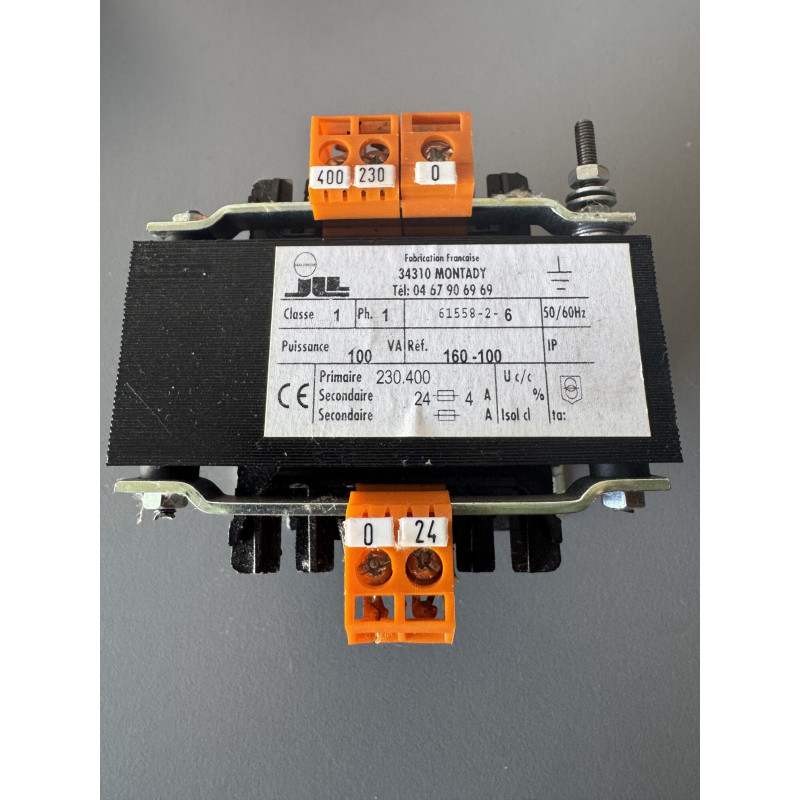 Transformateur de sécurité monophasé JLL 160100 230/400 V AC 24 V AC — free download