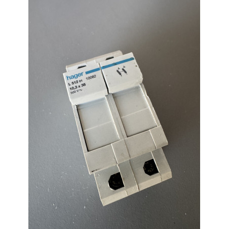 Porte-fusible modulaire bipolaire Hager L512 01
