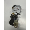 Manomètre à aiguille + bloc de raccordement hydraulique et flexible NPK