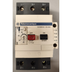 Disjoncteur moteur magnétothermique Télémécanique GV3ME40 avec module auxiliaire