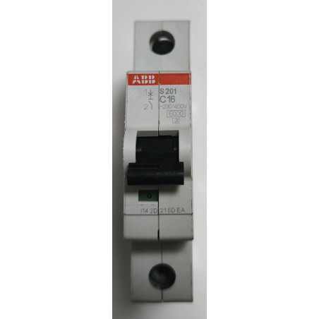 Disjoncteur monophasé ABB S201-C16 16 A