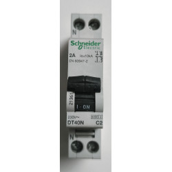 Disjoncteur modulaire Schneider Electric DT40N 1P+N 2A Courbe C 21361