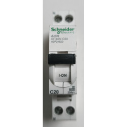 Disjoncteur modulaire Schneider Electric Acti9 iDT40N 1P+N 20A Courbe C A9P24620