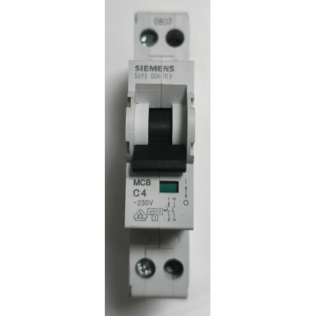 Disjoncteur modulaire Siemens SENTRON 5SY3 1P+N 4A Courbe C 5SY3004-7