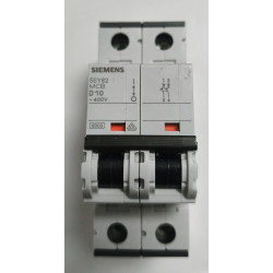 Disjoncteur modulaire Siemens SENTRON 2P 10A Courbe D 5SY6210-8