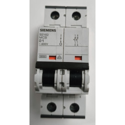 Disjoncteur modulaire Siemens SENTRON 2P 1A Courbe D5SY6201-8