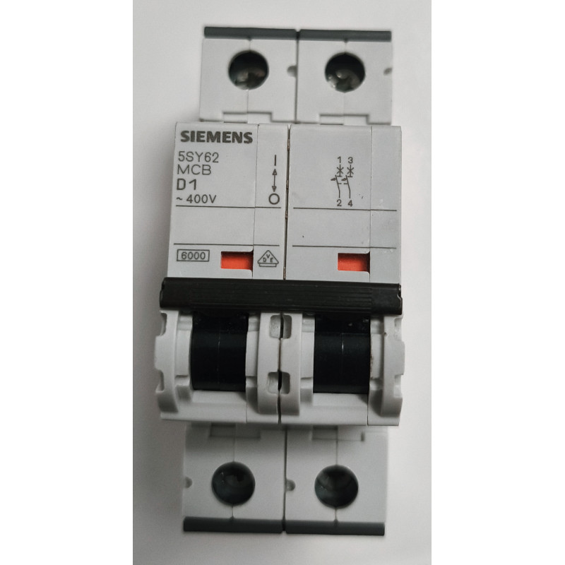 Disjoncteur modulaire Siemens SENTRON 2P 1A Courbe D5SY6201-8