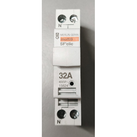 Porte-fusible sectionneur modulaire unipolaire Merlin Gerin 1P+N 32A 15624