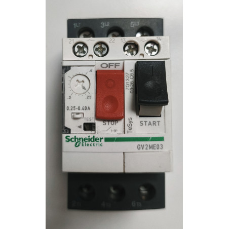 Disjoncteur moteur magnétothermique Schneider Electric GV2ME03 avec module auxiliaire