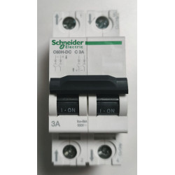 Disjoncteur modulaire bipolaire Schneider Electric Acti9 C60H-DC 2P 3A Courbe C A9N61523