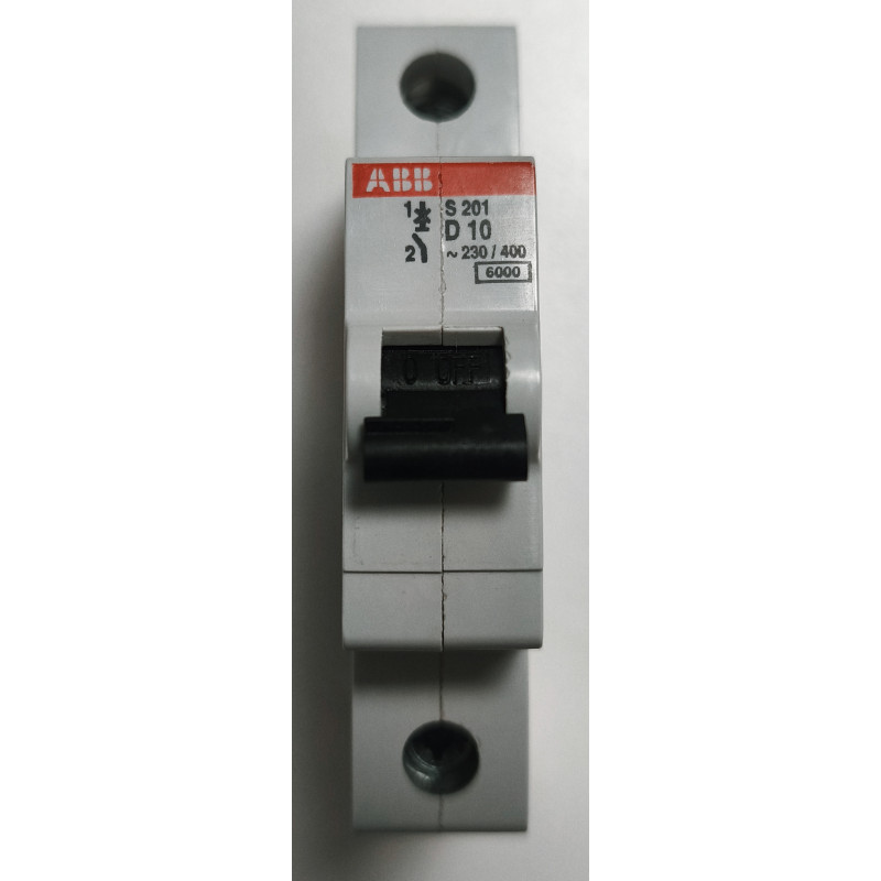 Disjoncteur monophasé ABB S201-D10 1P 10A