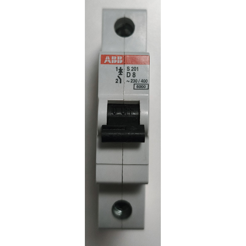 Disjoncteur monophasé ABB S201-D8 1P 8A