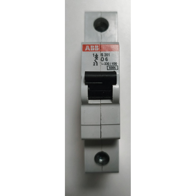 Disjoncteur monophasé ABB S201-D6 1P 6A