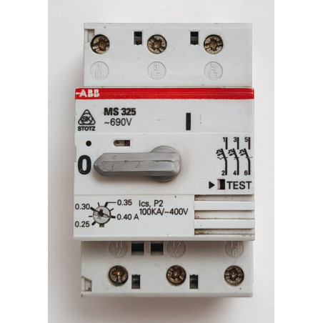 Disjoncteur moteur magnétothermique ABB MS325-0.4
