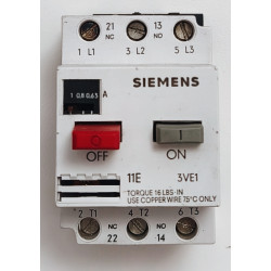 Disjoncteur moteur Siemens 3VE1010-2F