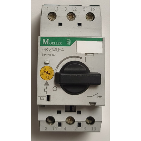 DISJONCTEUR MOTEUR PKZM0-4 MOELLER / EATON 2,5-4 A